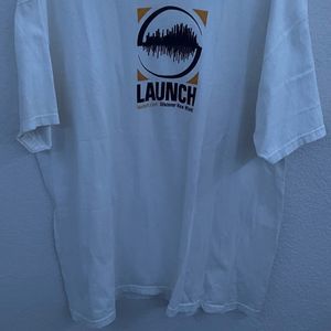 Mens adult XL vintage hanes single stitch launch music shirt